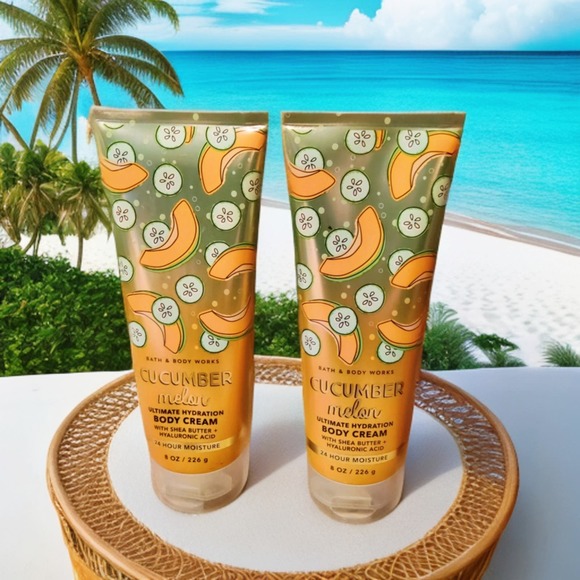 💚 CUCUMBER MELON BODY CREAM 2-PIECE SET by Bath and Body Works - Picture 1 of 1